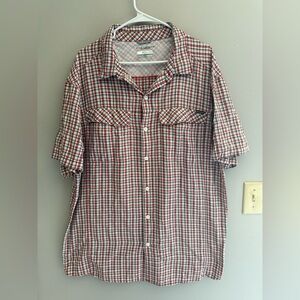 Columbia Omnishade Sun Protection Button Up Shirt Men’s SZ XXL Plaid Vented